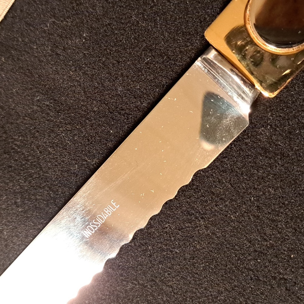 Gucci vintage brass and stainless carving knife - Picture 4 of 14